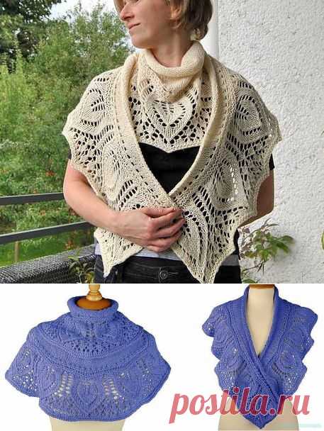 Красивое вязание | Шаль-фишю из Junghans-Wolle!