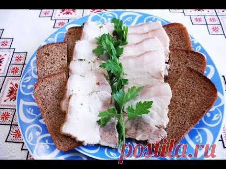 Сало в рассоле вкуснейший рецепт Вареное сало Сало варене в розсолі Шпондер мясний украинское сало