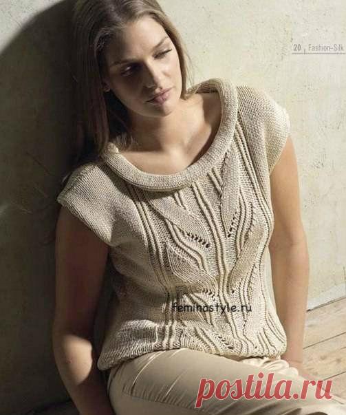 Оригинальная безрукавка спицами / Рукоделие / Домоводство / Женские секреты / Женский стиль