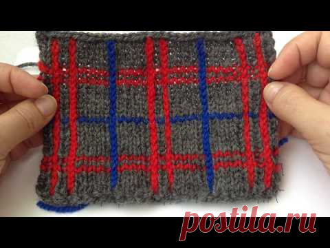 Как вязать узор в клетку