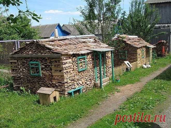 Поленница - повод для творчества
