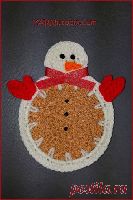 Winter Snowman Coasters Pattern and Tutorial