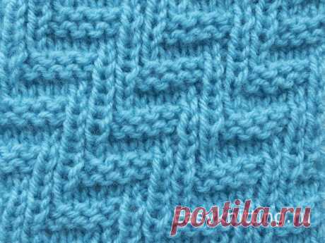 Простой двухсторонний узор «Рыбий хвост» — Узоры вязания спицами : видео, схемы, описание