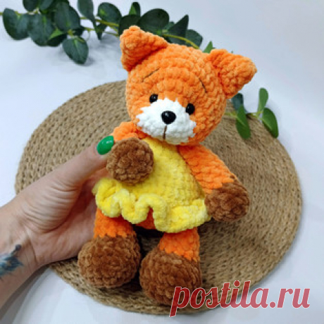 Лисичка амигуруми. Схемы и описания для вязания игрушек крючком! Бесплатный мастер-класс от Анастасии @babyvik_sochi по вязанию плюшевой лисички крючком. Высота вязаной игрушки примерно 21-22 см. Для изготовления та…