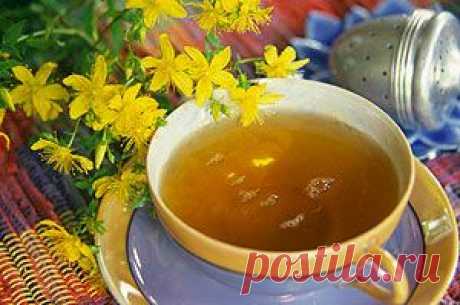 Душица, зверобой и мята – сборный чай.