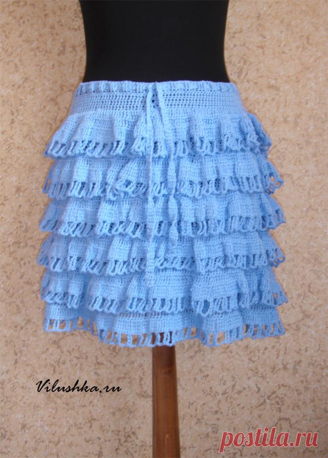 Летняя юбка крючком