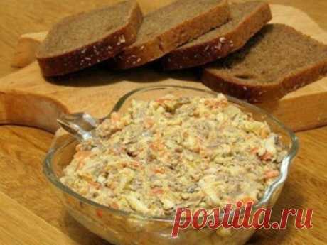 Салат с печенью, морковкой и луком — один из моих любимых!
