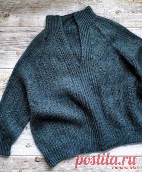 Пуловер Turtle Dove V-Neck. Дизайнер Melissa Clulow. Спицы. - ВЯЗАНАЯ МОДА+ ДЛЯ НЕМОДЕЛЬНЫХ ДАМ - Страна Мам
