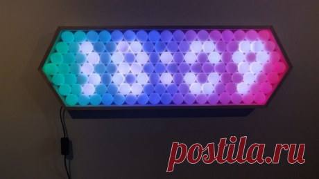 Необычные часы из шариков для пинг-понга