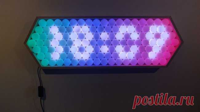 Необычные часы из шариков для пинг-понга