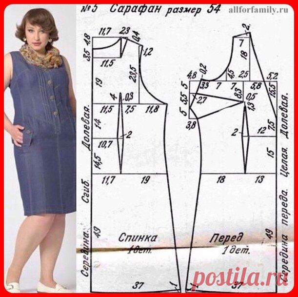 Актуальные классические ретро выкройки сарафанов с 48 до 60 размеров+ на 70 размер. | Vasha Economka | Яндекс Дзен