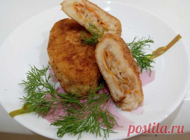 Вкусные картофельные зразы с квашеной капустой