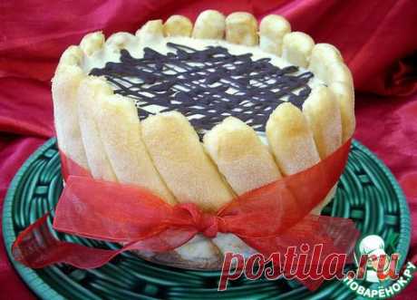 Лимонно-шоколадный торт с баварским кремом &quot;Шарлотка&quot; - кулинарный рецепт