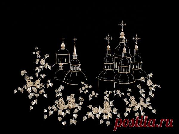 Необыкновенное творчество Елены Журавской. 
Из рыбных косточек.