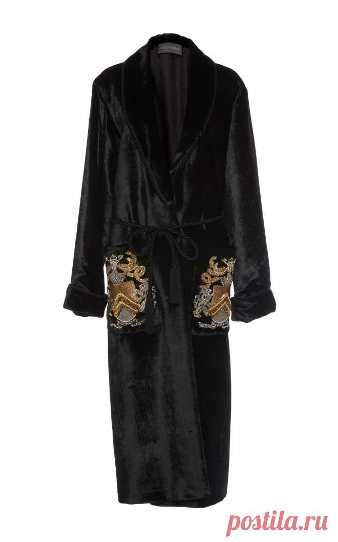 Velvet Embroidered Coat by Alberta Ferretti | Moda Operandi