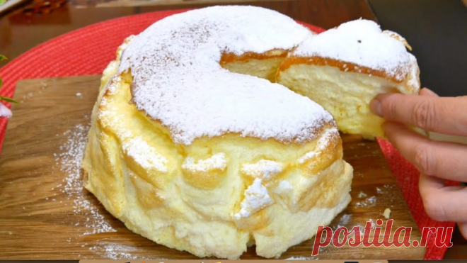 Нежнейший пирог-суфле на йогурте — невероятно пышный и вкусный Нежный и пышный пирог-суфле впечатляет простотой приготовления и невероятным мягким вкусом. Готовится из простых и доступных ингредиентов, без муки и желатина! Сахар в рецепте может быть заменён на сахарозаменитель.