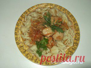 Курица тушеная с овощами. Очень быстренько и очень вкусненько.