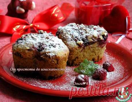 Блонди с малиной и миндалем – кулинарный рецепт