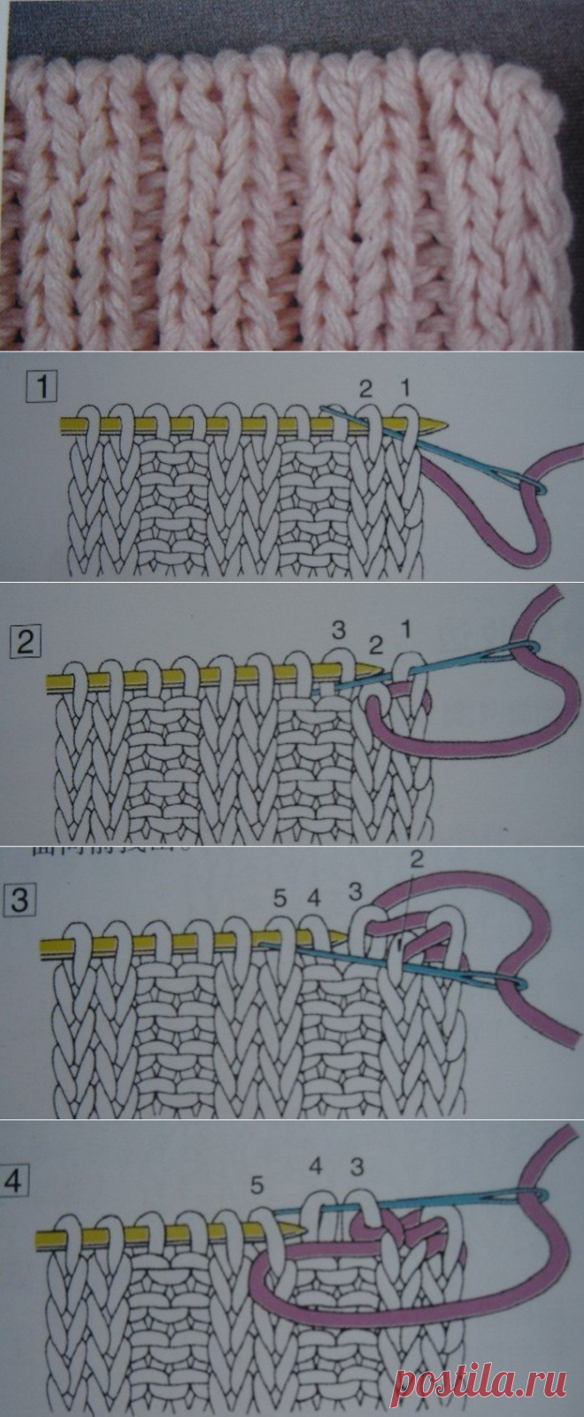 Как красиво закрыть резинку 2Х2