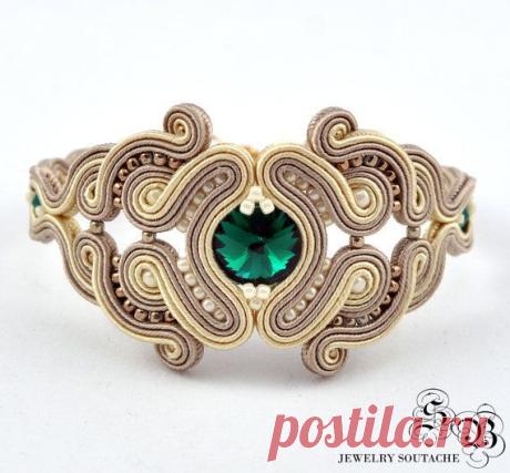 (6) Set de bracelet et boucles d'oreilles jeu de par SBjewerlySoutache | Soutache and Beaded Embroidery