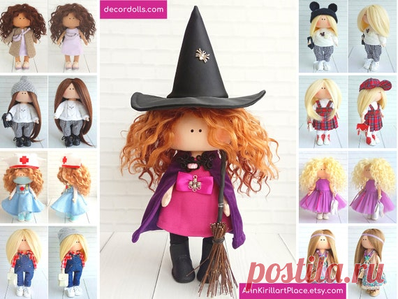 Witch Tilda Doll Home Collection Doll Halloween Art Doll | Etsy Hello, dear visitors!  This is handmade cloth doll created by Master Maria K (Moscow, Russia). Doll is READY to ship. Order processing time is 1-2 days.  Doll is 26 cm (10 inch) tall and made of only quality materials. All dolls stated on the photo are mady by Maria K. You can find them in our shop
