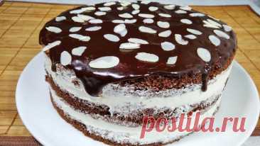 Шоколадный торт с белково масляным кремом — Домашняя кулинария