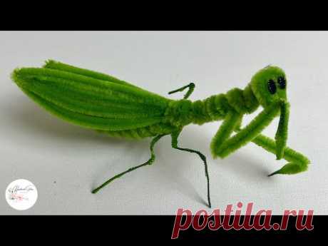 Tutorial DIY Animals - How to make Mantis with Pipe cleaner #hmstation
