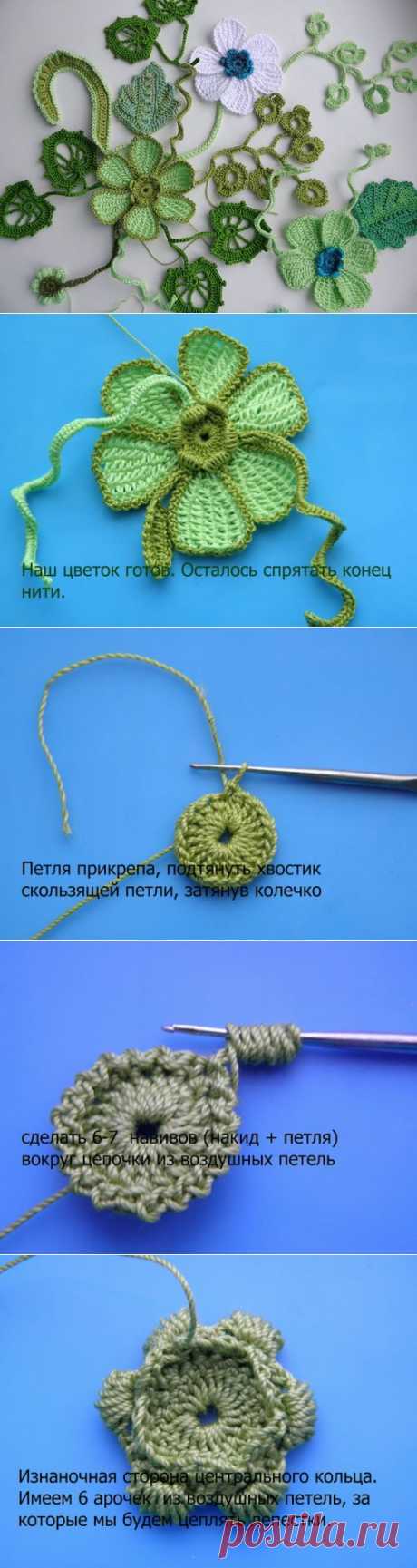 МК - ЦВЕТЫ В ТУНИСКОЙ ТЕХНИКЕ