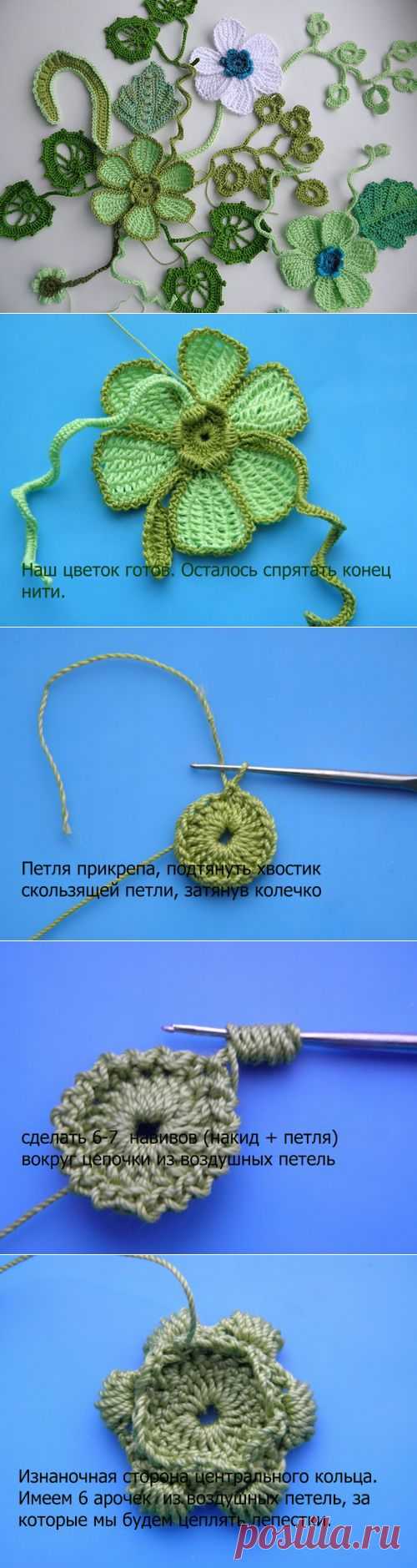 МК - ЦВЕТЫ В ТУНИСКОЙ ТЕХНИКЕ