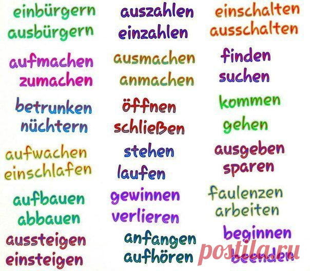 Пополняем словарный запас: Антонимы в немецком / Изучение немецкого языка
