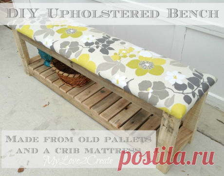 DIY Upholstered Bench | My Love 2 Create