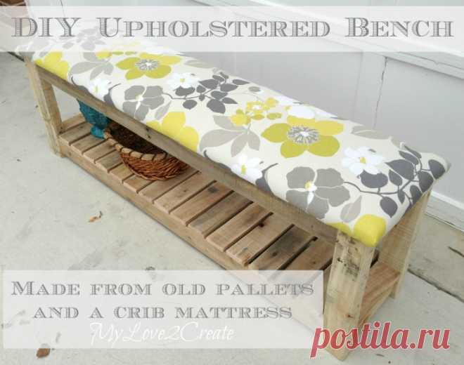 DIY Upholstered Bench | My Love 2 Create