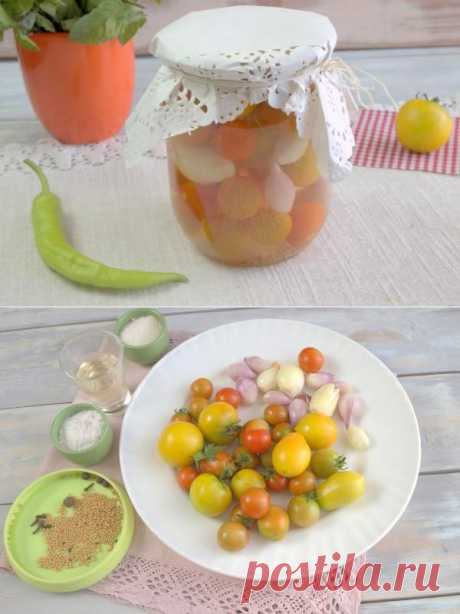 Маринованные помидоры черри с жемчужным луком | CityWomanCafe.com
