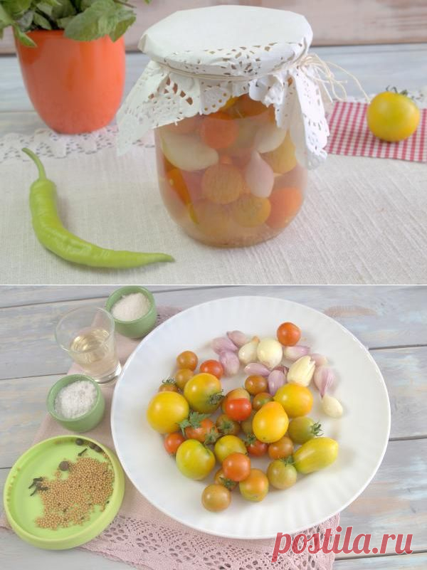 Маринованные помидоры черри с жемчужным луком | CityWomanCafe.com