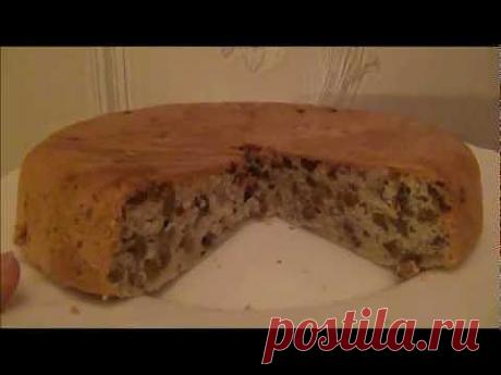 Кекс с изюмом и орехами в мультиварке - YouTube