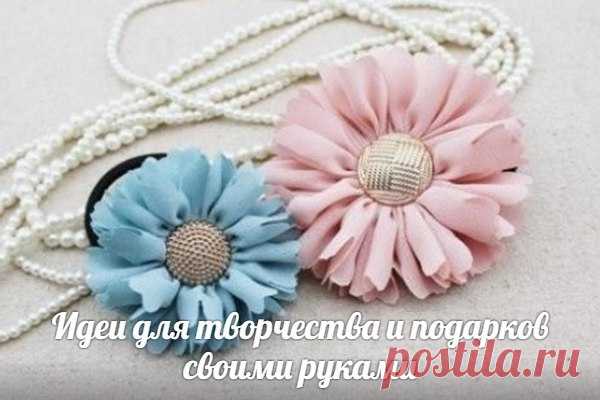 Резинка для волос - нежный цветок