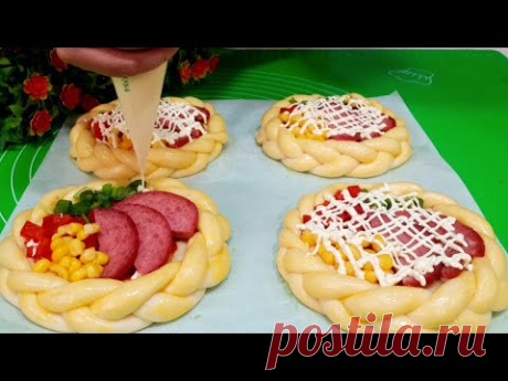 СУПЕР ВКУСНЫЕ МИНИ ПИЦЦЫ! СЪЕДАЮТСЯ В ОДИН МИГ/ПЕКУ ЭТИ ПИЦЦЫ СНОВА И СНОВА/РЕЦЕПТ ГОТОВИМ СО ВКУСОМ