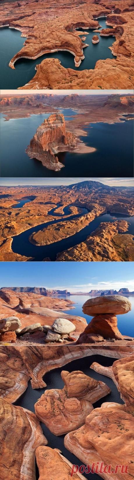 Искусственное озеро Пауэлл на реке Колорадо