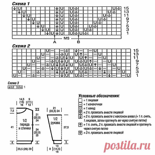 Серо-голубой пуловер спицами. Описание и схемы – Paradosik Handmade - вязание для начинающих и профессионалов