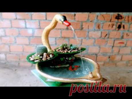 DIY flower pots/waterfalls/fish farming // Creative ideas of garden decoration at home