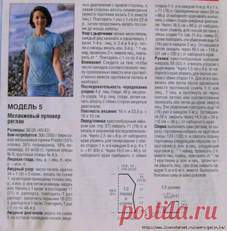 Топик спицами. Схемы, описание