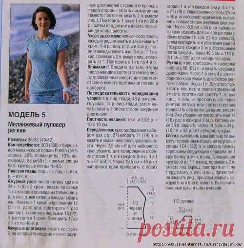 Топик спицами. Схемы, описание