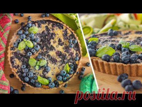Просто и быстро! Заливной ПИРОГ с ягодой | ягодный тарт с голубикой | простой рецепт без сахара