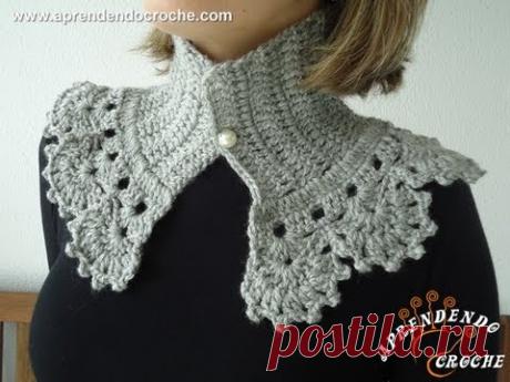 Gola de Croche Paris - Aprendendo Crochê