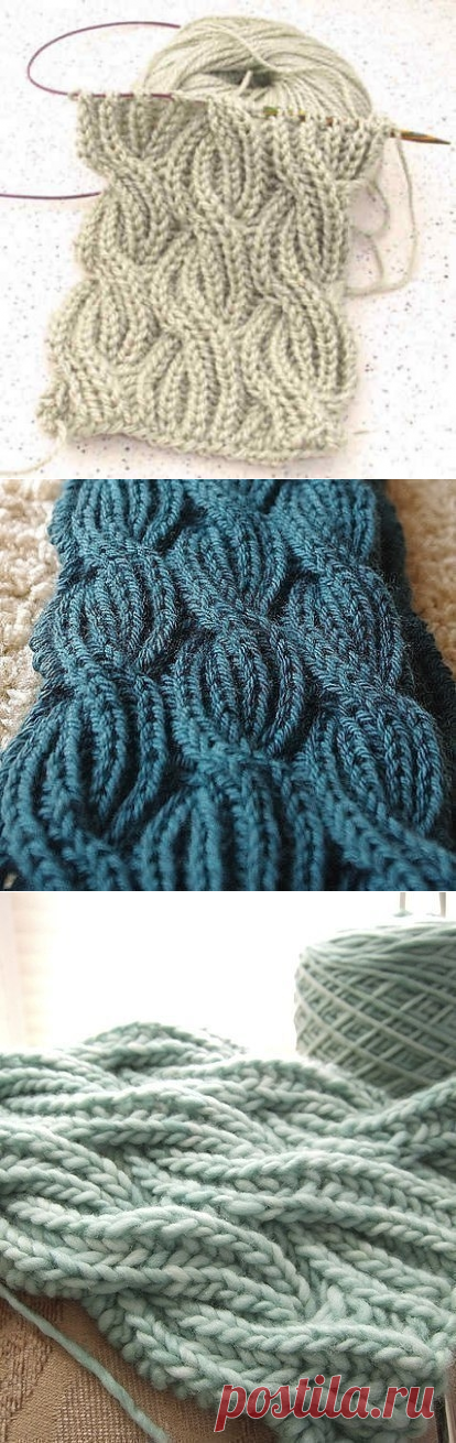 КАК СВЯЗАТЬ Шарф в технике Бриошь (BRIOCHE)