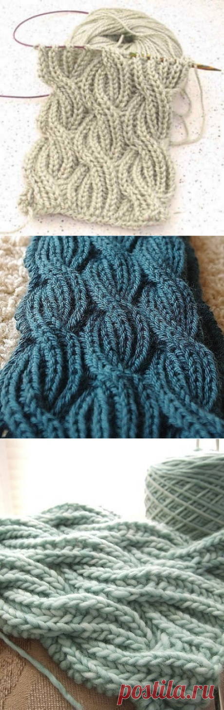 КАК СВЯЗАТЬ Шарф в технике Бриошь (BRIOCHE)