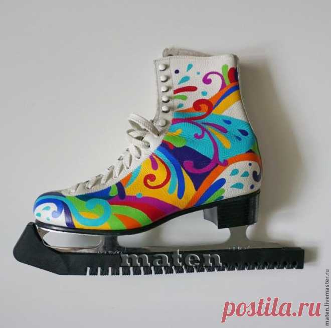 Роспись коньков акриловыми красками / Я - суперпупер