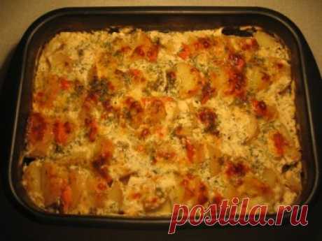 Рыба, запеченная с овощами и сыром : Рыбные блюда