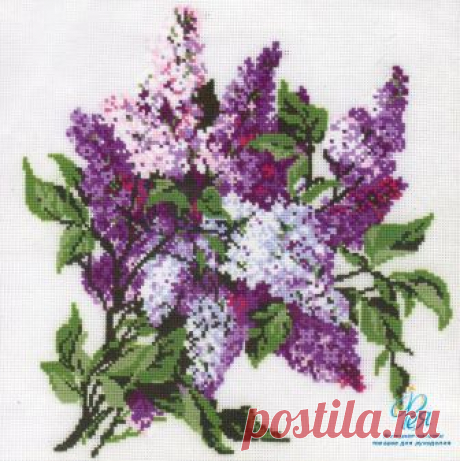 Набор вышивки Риолис 242 - Сирень. Купить набор для вышивания частичной зашивкой крестом Риолис 242 в интернет-магазине Фея.