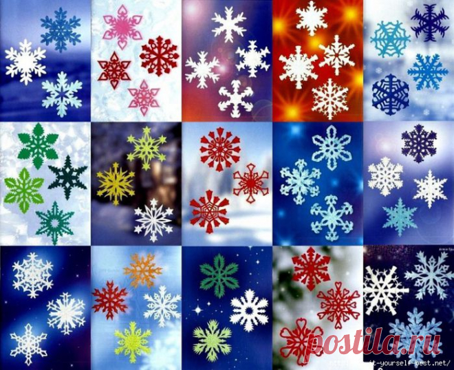 Как сделать бумажные снежинки.